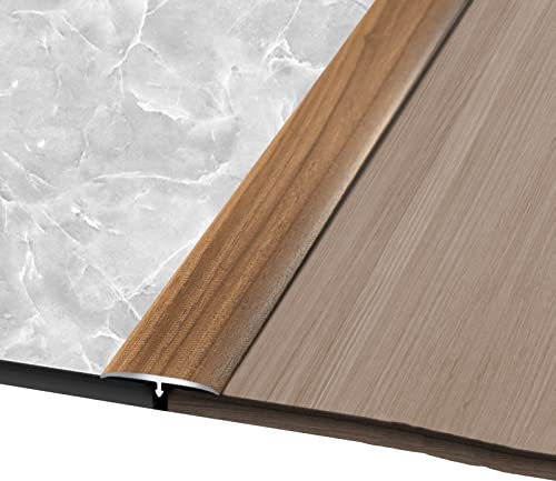 LAIDEPA Abdeckleisten für Fußböden selbst einfach zu schneiden und zu installieren, Aluminium Schwellenrampe Holz Vinyl Laminatböden, Flache Cinch Nahtabdeckung/Bindemittel,Length 130cm