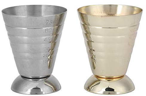 Jigger Per Cocktail di Vino in Acciaio Inossidabile,Jigger di Misurazione Per La Misurazione di Cocktail da Barista, Tazza da Once da Cocktail, Strumento da Barista Jigger Per Bevande Wine Bartender
