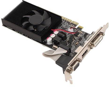 Jectse GT730 2GB GDDR3 64bit Graphics Card with Cooling Fan, DVI I VGA HDM, Gaming Graphics Card, for DirectX 11, 2560x1600 Resolution, PCI Express 2.0 16X Slot, Support for Win 10, 11,