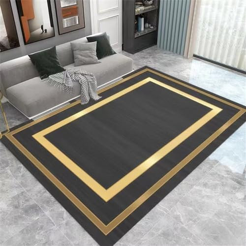 RUGMRZ Teppich Bettumrandung Babyzimmer Junge Einfacher Rechteckiger Moderner Muster-Schlafzimmerteppich Gegen Milben Grau 100X200Cm Für Wohnzimmer 3Ft 3.4''X6Ft 6.7''