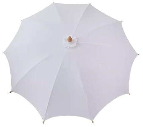 KHDONT Parasol de jardin Nan Bambou Patio Parapluie Pliable Portable Ethnique 7ft 10 Parapluie Os Parasol Tissu Parapluie Extérieur Plage Terrasse Loisirs Base remplissable