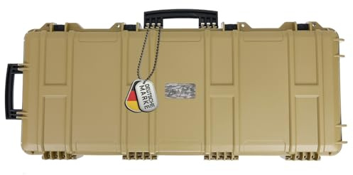 OpTacs Waffenkoffer - Medium 97,8x42x17,5cm Stabiler Koffer für Langwaffen und Ausrüstung, wasserdicht, Hartschalenkoffer mit Schaumstoffpolsterung Rasterschaumstoff