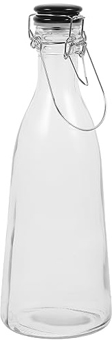 Cabilock Bottiglia Per Succo Da 1000 Ml Bottiglia Per Conservazione Enzimi Base Piatta Chiusura A Fibbia