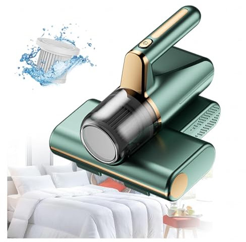 BesBet Aspirateur à Main Anti-Acariens, éLimine 99,9% des BactéRies, AllergèNes, Acariens Anti Acariens Literie avec LumièRe UV Et Vibration Mattress Vacuum pour Matelas, CanapéS,Green