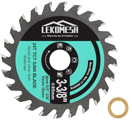LEKOMESH Kreissägeblätt Sägeblatt TCT 85x15mm - Trennscheibe Holz zum Schneiden von Holz Kunststoff für Winkelschleifer