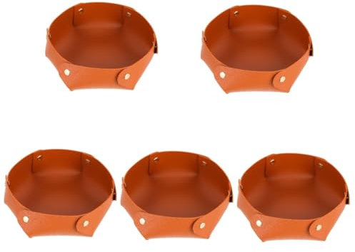TOYANDONA 5stücke Desktop Pu Dice Tray Faltbare Würfelschale Aufbewahrung Hochwertige Runde Aufbewahrungsbox Für Schlüssel Schmuck Und Kosmetik Für Schreibtisch Und