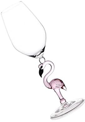 Zerodeko Copas de Vino Forma de Flamenco Rosa de Vidrio para Fiesta