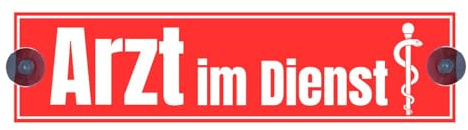 Olanmarp Arzt im Einsatz Schild Saugnapf Frontscheibe | Kompaktes Hinweisschild 20x5cm – UV-beständig, wetterfest – für Einsatzfahrzeuge, Notarzt & Hausarzt