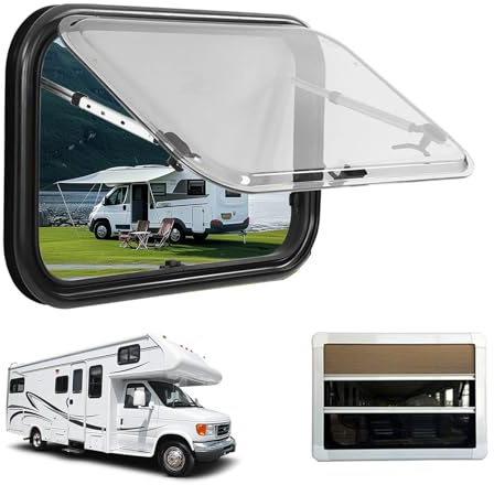ELIKBH Fenetre Camping Car, Fenêtre de Camping-Car, Remorques Camping-Cars, Equipement Van, pour Caravane Mobile-Home Camionnette(950x500mm)