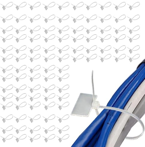 Doiyislem Cable Zip Ties | Thin Zip Ties - Self-Locking Secure Fasteners with Marking Label Cord Management for Indoor Workplace Workshop Garden Home
