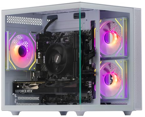 Veno Scorp Gaming PC – AMD Ryzen 3 3100, RX 580 8GB Graphics, 16GB 3200MHz RAM, 512GB SSD, 550W PSU, Windows 11, WiFi – Mini Nemesis 3 White