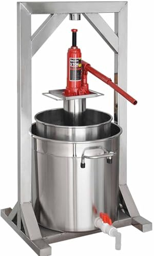 Pressa per vino di frutta, pressa manuale del sidro dell'acciaio inossidabile con idraulica per la fabbricazione del sidro e del vino,