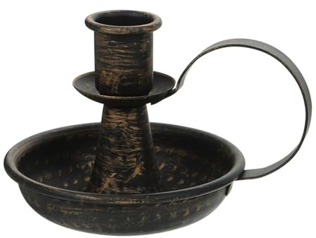 ULTECHNOVO Porte-Bougie Fer Forgé avec Coupelle Bougeoir Décoratif pour Chambres et Tables Design Rétro
