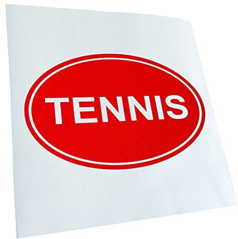 Kiwistar - Autoaufkleber - rot - 60 x 39 cm - Tennis - Heckscheibenaufkleber Auto Aufkleber wetterfest für Kfz LKW Mofa Truck - Sticker außen selbstklebend Tuning Zubehör für Fenster Fahrzeug Scheibe