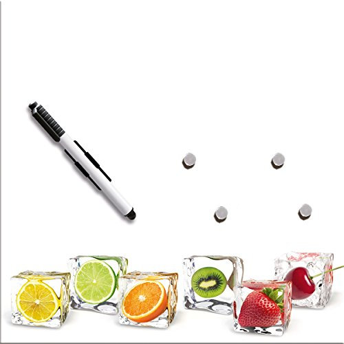 Eurographics MB-DT6205 Delicate Fruits Memoboard Glas 30 x 30 x 2 cm, bunt