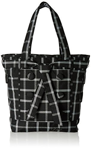 OGIO Damen Windowpane Hamptons voll gepolsterte Fleece-Laptop-Fach Tragetasche schwarz