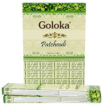 Goloka Patchouli Incense Sticks - 15gms (6 Packs) by Goloka Incense