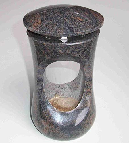 designgrab Grablampe Design-Medium Gneis Halmstad Granit – 26 cm hoch, Ø 15 cm, wetterfest