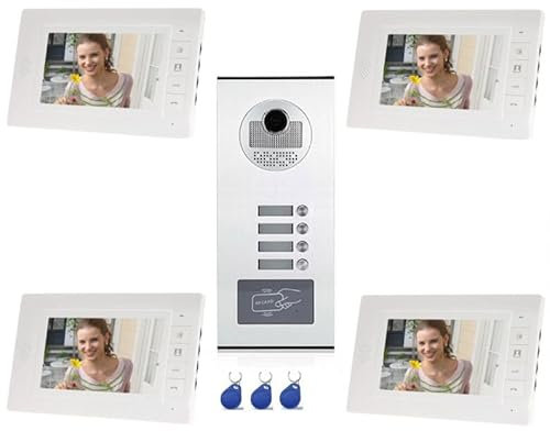 Visiophone Colore per 4 alloggi, 4 Appartamenti