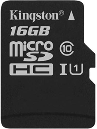 Kingston Canvas Select (SDCS/16GBSP) MicroSD Class 10 UHS-I Speeds Up to 80 MB/s Read (Card only) - Bring Your HD Videos to Life