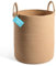 OrganiHaus Cesta Multiuso 38x45cm Miele – Contenitore con Manici in Corda Naturale per Cameretta, Lavanderia, Giocattoli o Plaid