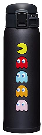 Guudsoud SM-SHE48PABA 16oz Stainless Steel Mug, PAC-Man Black