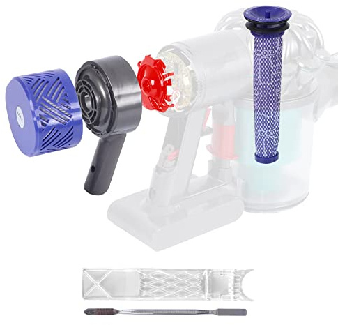 Motor Rear Cover + Pre&Post HEPA Filter Set Kompatibel mit Dyson V6 DC58 DC59 DC62 DC72 DC74 SV03 SV04 SV05 SV06 SV07 SV08 SV09 Staubsauger Upgrade Filter Ersatzteile