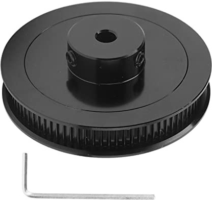 Fafeicy 80T 5mm Bore Synchronization Pulley, Alloy Steel Timing Pulley, für 3D-Drucker CNC-Drehmaschine (Schwarz)