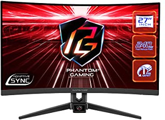 Asrock PG27F15RS1A 27 CURVED GAMING MONITOR PG27F15RS1A, FHD, 240HZ, 1 MS, AMD FREESYNC