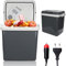 Izrielar Nevera Eléctrica 24L, 12V 230V, Mini nevera enfría y calienta, REFRIGERA Y CALIENTA, nevera para coche con modo ECO, para camping, Gris