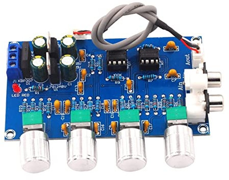 INPETS XH-M164 NE5532 Stereo Pre-amp Preamplifier Tone Board Audio 4 Channels Amplifier Module 4CH CH Control Circuit Telephone Preamp