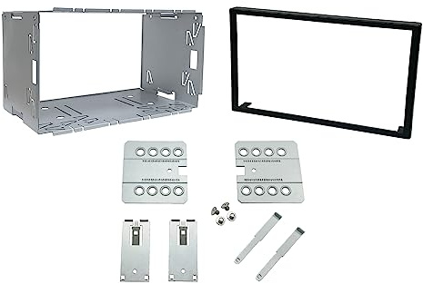 DYNAVIN Autoradio Einbaurahmen Universell Doppel 2 DIN Metal Rahme Radioblende Einbausatz für Doppel Din Autoradio Radio, Auto DVD Player, GPS Navigation; MFK-S