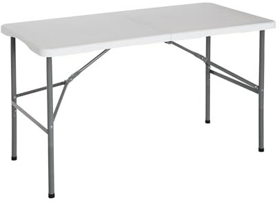 Tavolo pieghevole 122 cm rettangolare bianco Catering O91