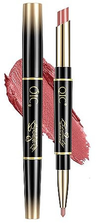 Rouge à LèVres Double TêTe Lipliner 2 En 1 Mat Surface Mate ImperméAble, Non DéColorant, AntiadhéSif Tasse Rouge à LèVres Couleur à LèVres Longue DuréE Maquillage Liquide