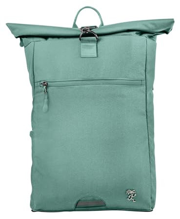 FUCHS & REBELL® Rolltop Rucksack PIET - Durchdacht & Nachhaltig - mit Laptopfach & Anti Diebstahl Tasche - 15-22L (Mint Blau)
