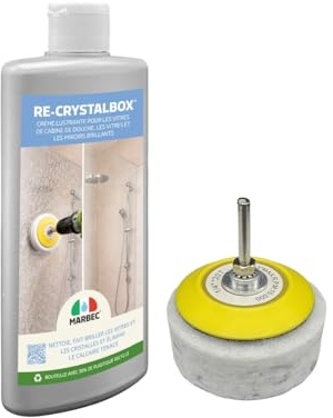 MARBEC RE-CRYSTALBOX 250GR Crème détartrante et polissante pour vitres et cristaux de la cabine de douche