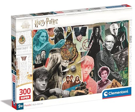 Clementoni - 21727 - Supercolor Pussel - Harry Potter - 300 Bitar - Barnpussel 9 år gammal, Fantasy-pussel, Berömda filmer, Tillverkad i Italien
