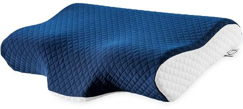 Memory Foam Kissen 55x40 Cooling Gel - 2 Bezüge für Sommer und Winter - waschbar - Seitenschläfer - Rückenschläfer - Nackenkissen