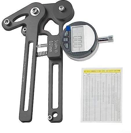 Misuratore di tensione dei raggi, 31 mm, misuratore di tensione per raggi di bicicletta, tensiometro per la produzione di ruote di tensione (orologio elettronico nero)