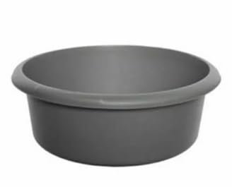 Vision4ever 1x Silver 8 litres Plastic Large Round Bowl Washing Up Basin Sink Tidy Basin Mixing, Washing Up Bowl Tidy Organizer