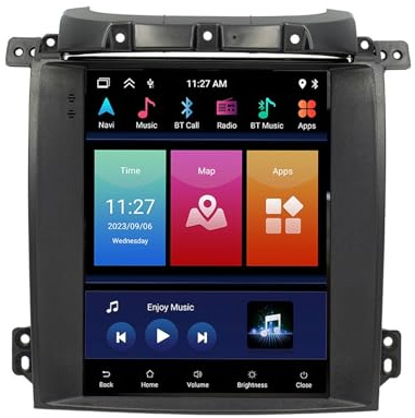 BOJONTN 9.7 Pulgadas Android 14 Doble DIN Radio de Coche para Kia Sorento BL 2002-2006 con CarPlay inalámbrico GPS Navi Cámara de Respaldo Controles del Volante Bluetooth(SK1(1+16G))