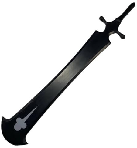 damdos Halloween Prop 40 Black-Asta Magic Destroyer Sword,The Black Thancred Waters Swords Clover Cosplay Weapon Birthdays Gifts