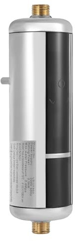 Chauffe-Eau Électrique Instantané 220 V 5500 W - Mini Chauffe-Eau Instantané Sans Réservoir - Convient Aux Cuisines Salles de Bains Restaurants (Noir)