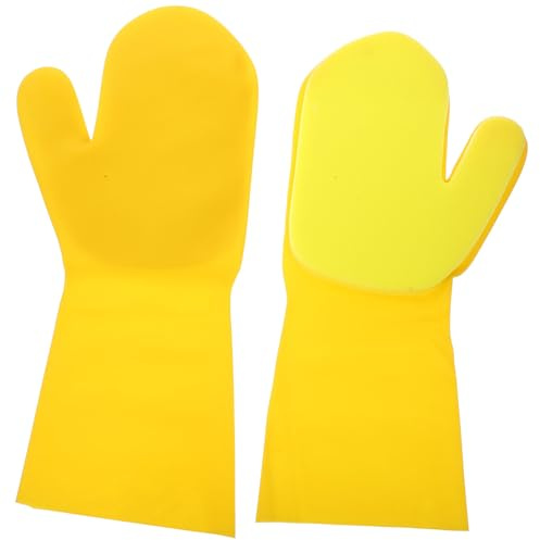 WRITWAA Reusable Waterproof Cleaning Gloves with Non-Slip Sponge Material for Dishwashing Kitchen and Household Cleaning Comfortable Fit 14 Inch