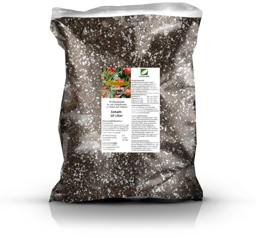Obstpflanzen Erde 10 Liter - Spezialsubstrat für Obstbäume & Nussbäume, torfbasierte Pflanzerde mit Perlite, Profi Qualität für Apfel, Birne, Kirsche, Walnuss, ideal für Kübel & Garten