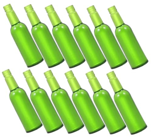 FUNNETOYU 18 Stück Teiliges Miniatur Bierflaschen Grün Puppenhaus Dekoration Kleine Glasflaschen mit Realistischem Design Leicht Platzsparend für Puppenhaus Esszimmer