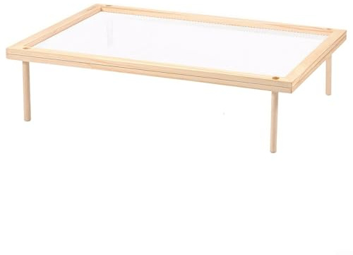 Lastdaytime Kräuter-Trockenständer aus Holz, stapelbar, mit Netz, für Nudeln, Blumen, Küche, Aufbewahrung, 39 x 24,5 cm, einlagig (einlagig)