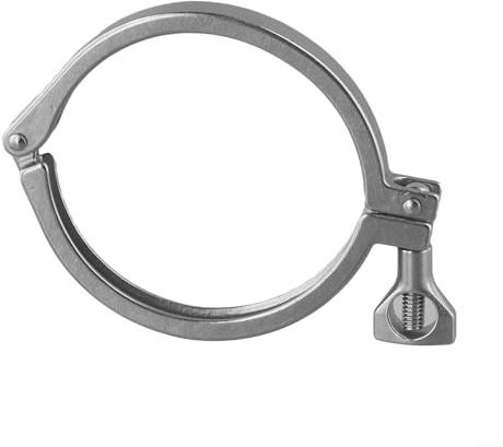 1 54 Inch Stainless Steel Tri Clamp Sanitary Clamp for Ferrule Connection Suitable for Pharmaceutical and Food Industry Quick Connector SS304 (3.5 inch)