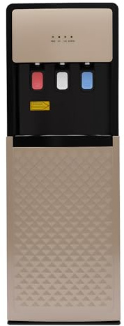 ChronosGear Bottom Loading Water Dispenser, Hot and Cold Water Dispenser with 3 Temperature Settings, Floor Standing Drinking Fountain for Home and Office (Champaign Gold)