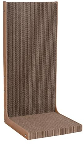 FJMQHU Cat Scratcher L Forma Tappetino Graffiante per Gatti Protezione Mobili Cartone Ondulato Base Stabile Resistente Adatto a Casa Addestramento Gatti, 50 cm x 25 cm x 23.5 cm
